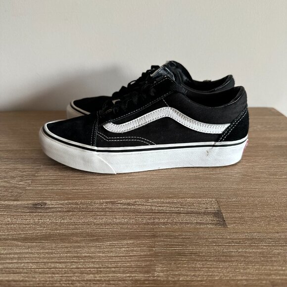 Vans Classic Old Skool Skate Sneakers Black Womens Size 7 - Picture 2 of 8